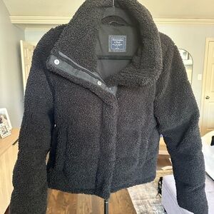 Abercrombie & Fitch Women's Black Teddy Jacket